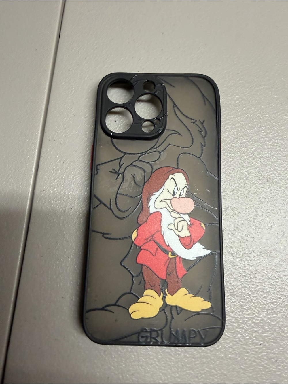 Disney Grumpy Dwarf Phone Case - Black, Red, Yellow